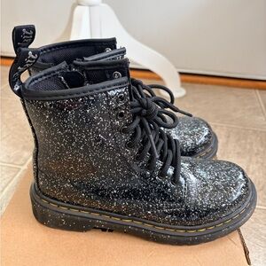 Black Speckled Combat Boots